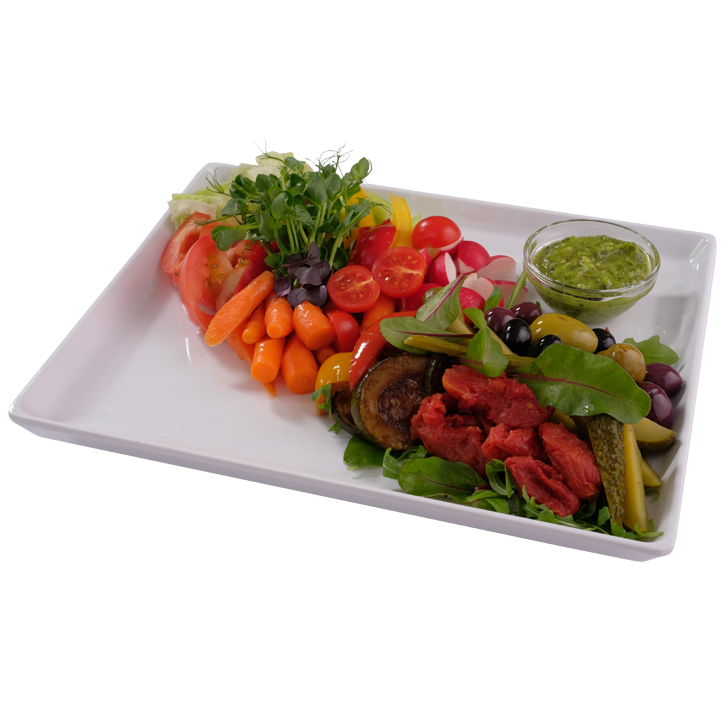 Fresh and pickled vegetable selection